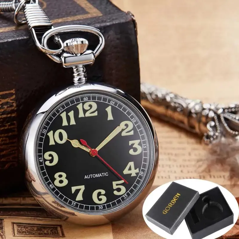 100% Hand Luxury Mechanical Pocket Watch.