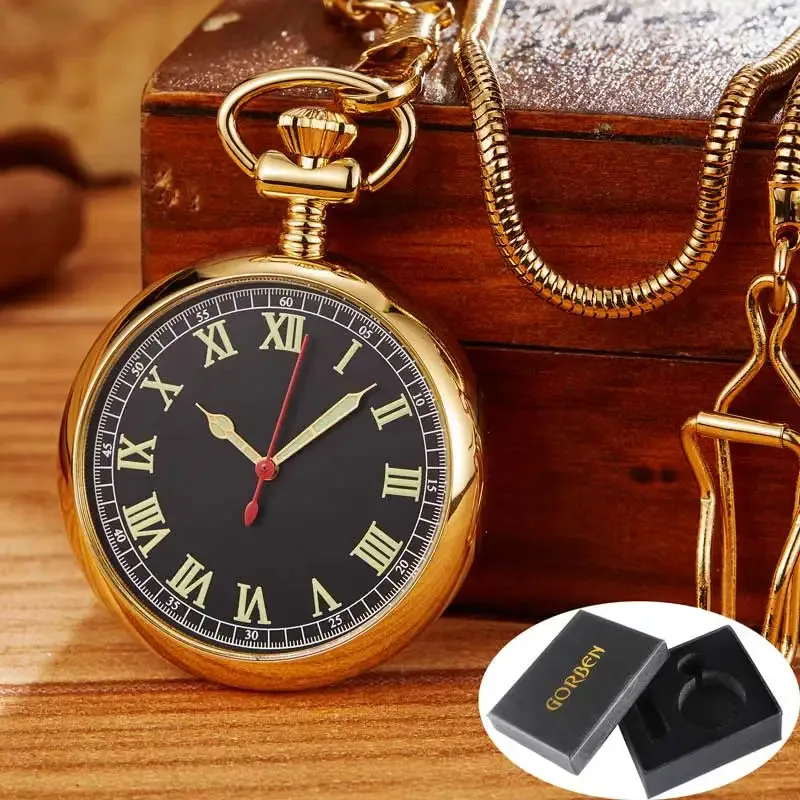 100% Hand Luxury Mechanical Pocket Watch.