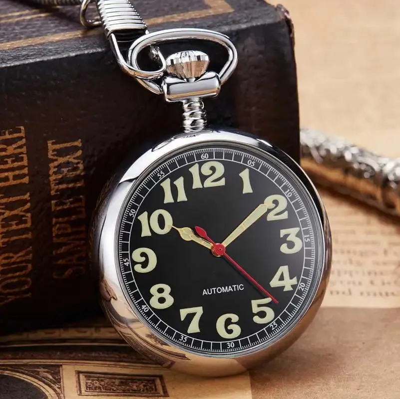 100% Hand Luxury Mechanical Pocket Watch.