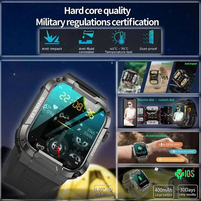 2024 New ZYKEXUAN Military Smart Watch for Xiaomi.