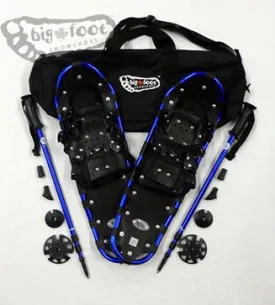 Adventure 27" Snowshoes Package -  (Good for 140-180 lbs) with Blue Poles & Black Carry-Bag