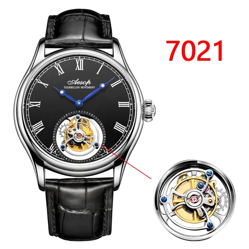 Aesop Real Flying Tourbillon Movement Mechanical Watches Luxury.