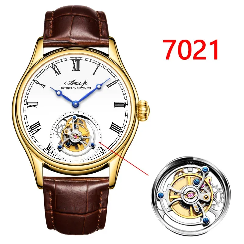 Aesop Real Flying Tourbillon Movement Mechanical Watches Luxury.