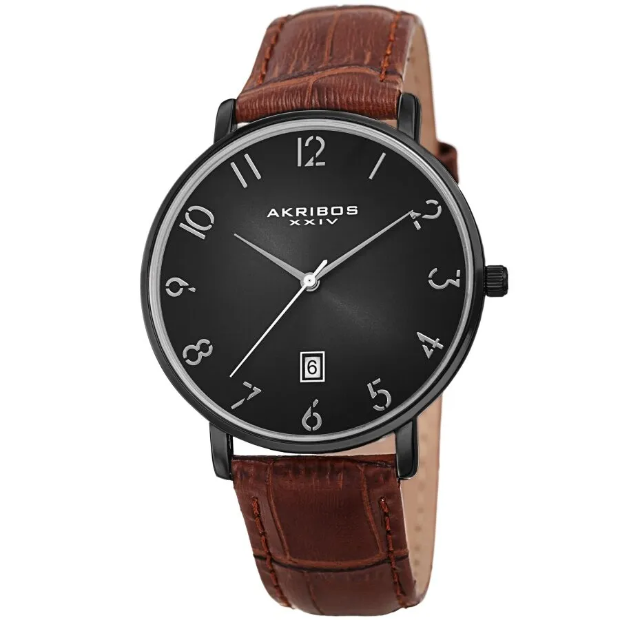 Akribos Xxiv Quartz Black Dial Men's Watch AK1077BK