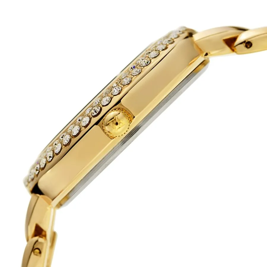 Akribos Xxiv Quartz Diamond Gold Dial Ladies Watch AK1050YG