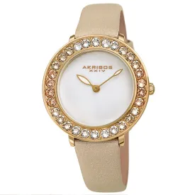 Akribos Xxiv Quartz White Dial Ladies Watch AK1093YG