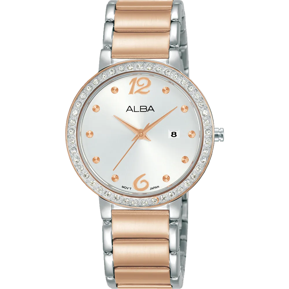 Alba Fashion Analogue Stainless Steel Silver Dial Watch AH7BK2X