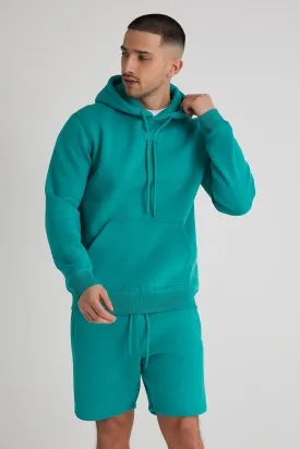 Aldo premium brushback fleece hoodie in Jade