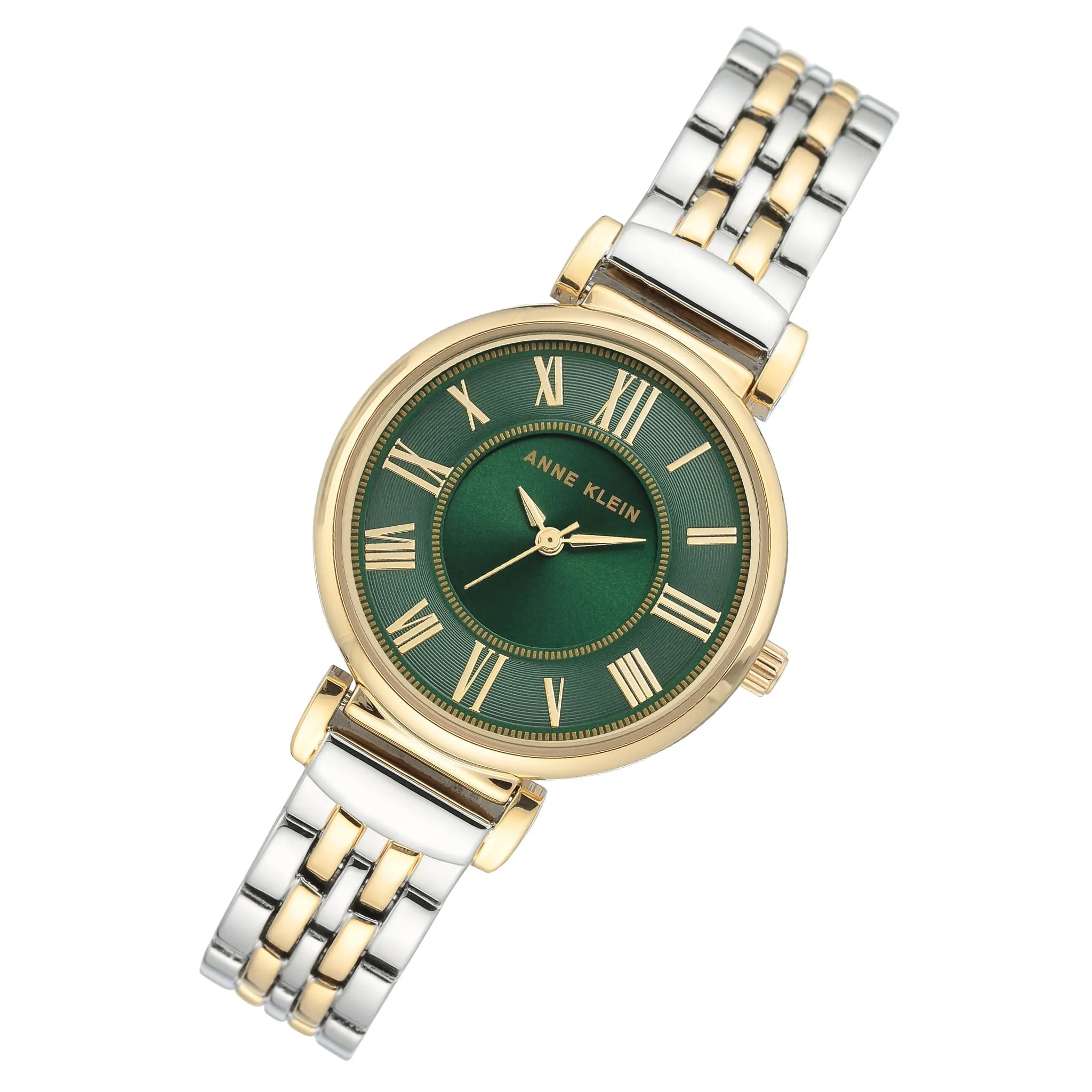 Anne Klein Two-Tone Band Green Dial Women's Watch - AK2159GNTT