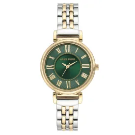 Anne Klein Two-Tone Band Green Dial Women's Watch - AK2159GNTT