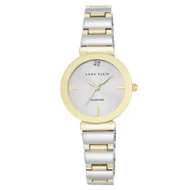 Anne Klein Two-Tone Band Silver Dial Women's Watch - AK2435SVTT