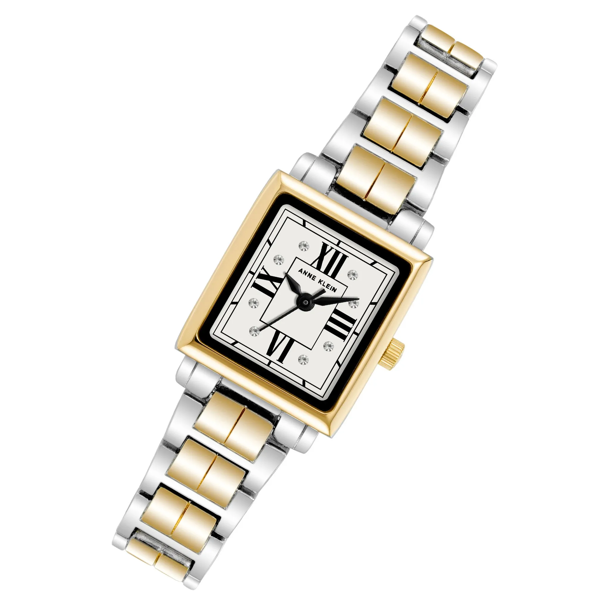 Anne Klein Two-Tone Band Silver Dial Women's Watch - AK4011SVTT