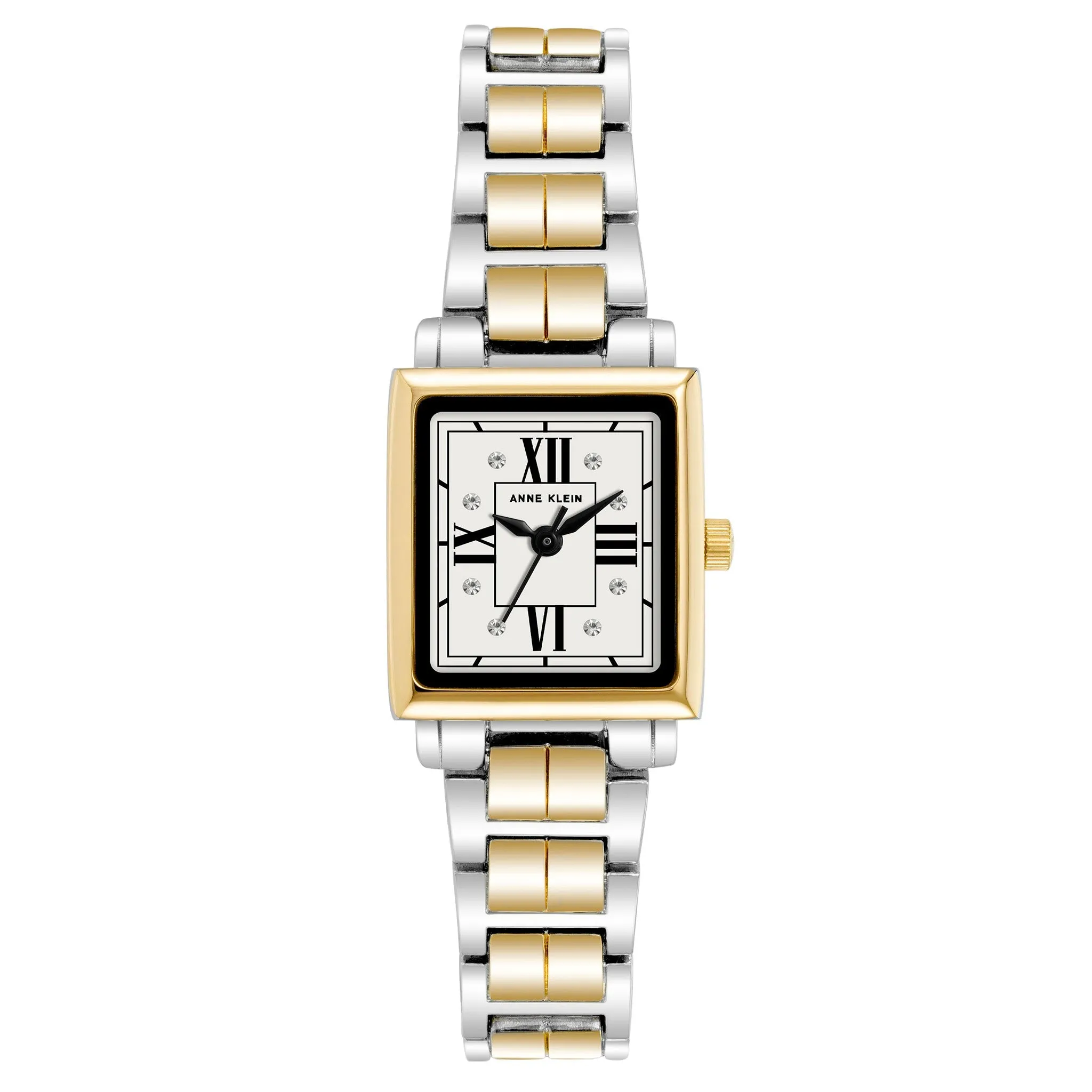 Anne Klein Two-Tone Band Silver Dial Women's Watch - AK4011SVTT