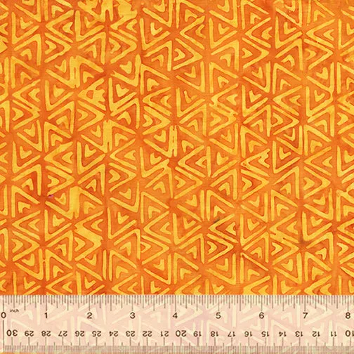 Anthology Batik - Plum Fizz 2757Q X Angles Orange By The Yard