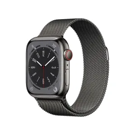 Apple Watch Series 8 GPS   Cellular 41mm Graphite Stainless Steel Case with Graphite Milanese Loop