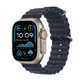 Apple Watch Ultra 2 GPS   Cellular 49mm Natural Titanium Case with Navy Ocean Band