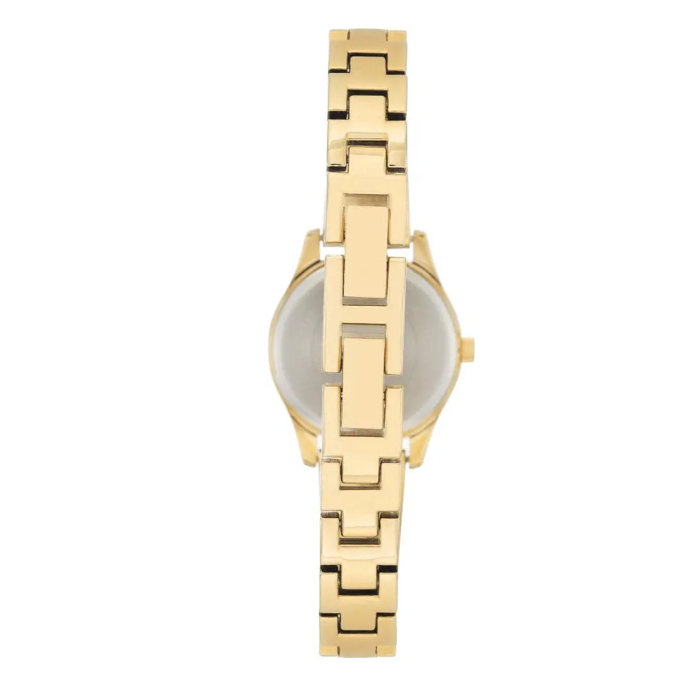 Armitron Brass Two-Tone Bangle Black Dial Women's Watch - 755208BKGPBK