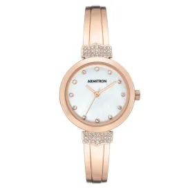 Armitron Rose Gold Steel Bangle Women's Watch - 755637MPRG