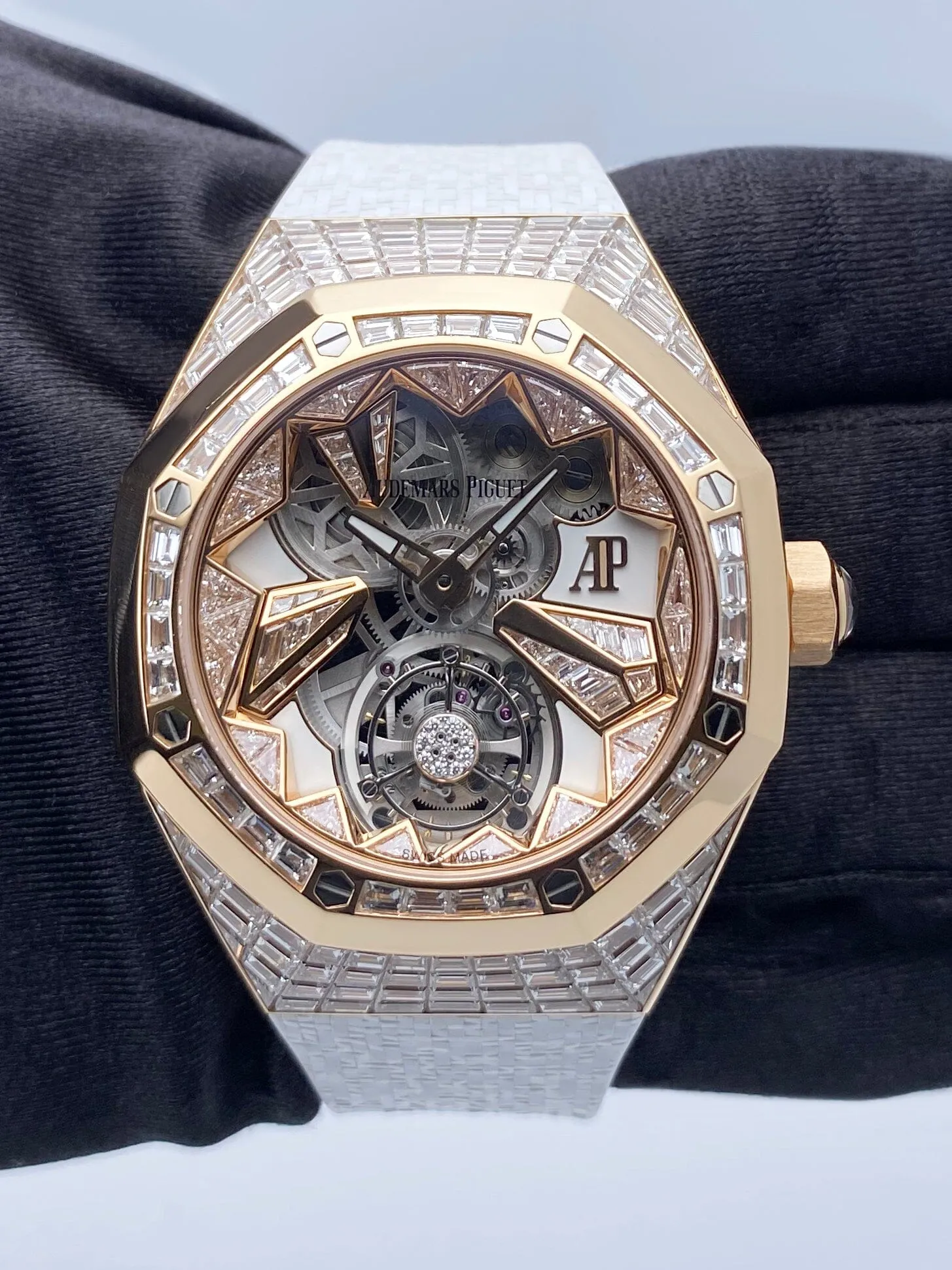 Audemars Piguet Royal Oak Concept Flying Tourbillon 26228OR Openworked Diamond Mens Watch Box Papers