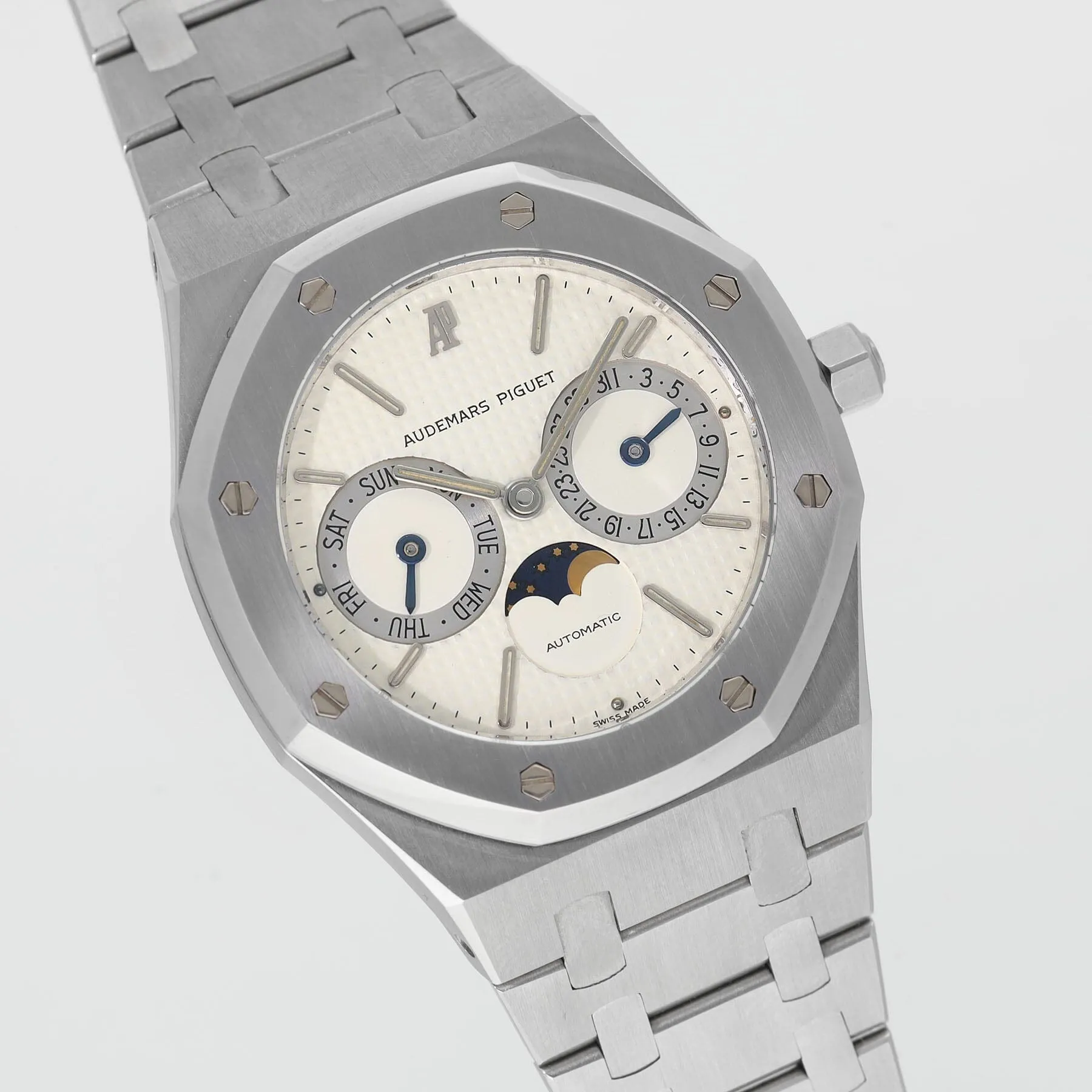 Audemars Piguet Royal Oak Day Date Moonphase ref 25594ST Cream dial