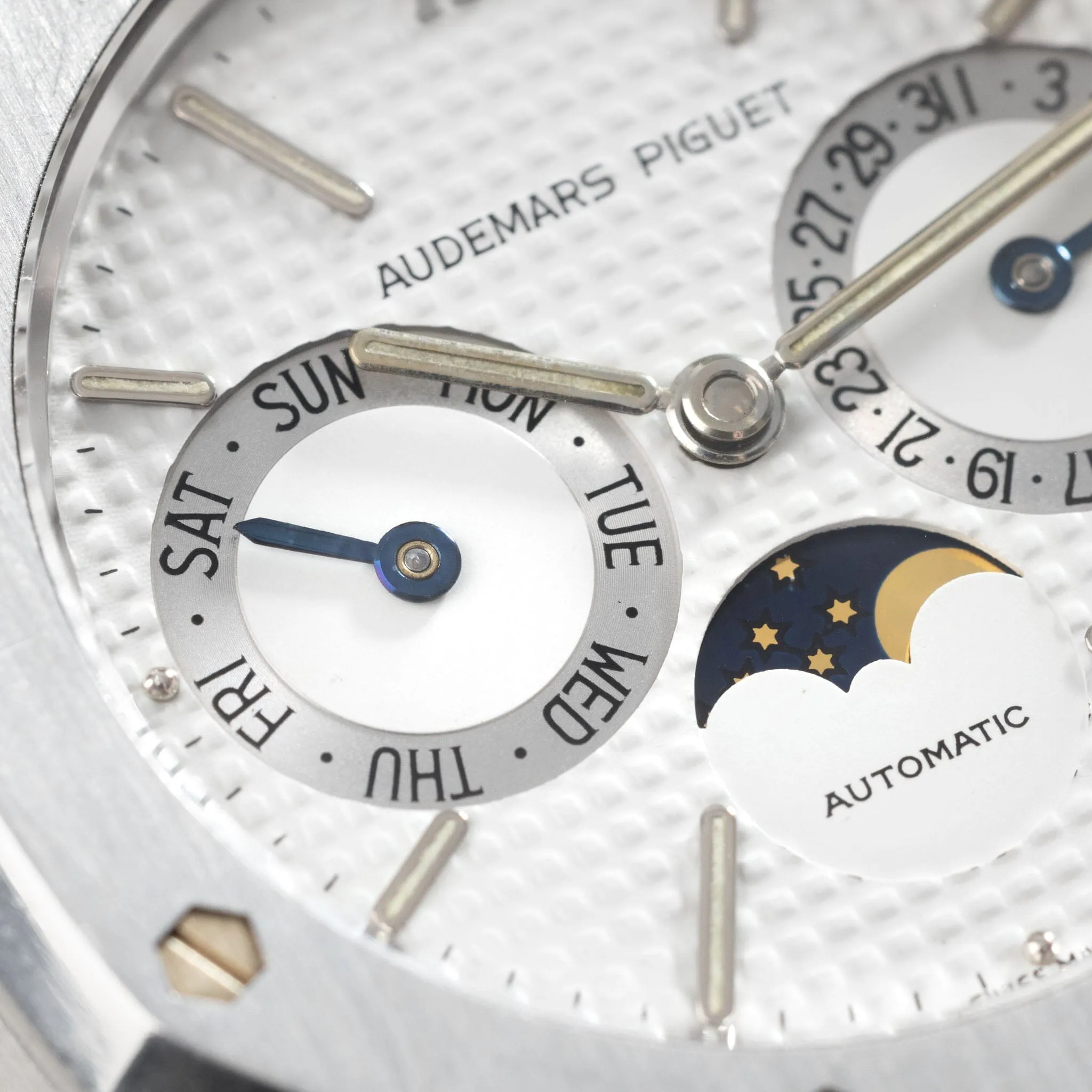 Audemars Piguet Royal Oak Day-Date Moonphase ref 25594ST White Dial