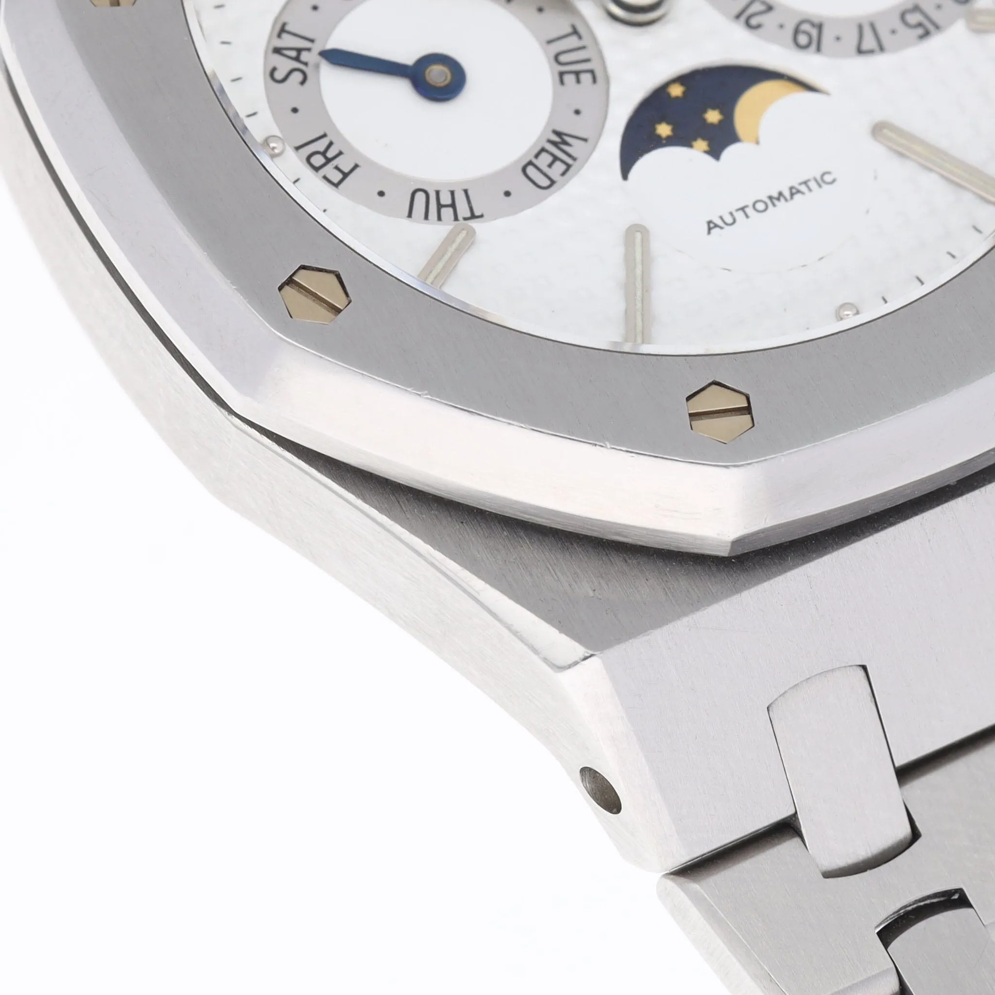 Audemars Piguet Royal Oak Day-Date Moonphase ref 25594ST White Dial