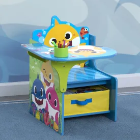 Baby Shark Chair Desk with Storage Bin