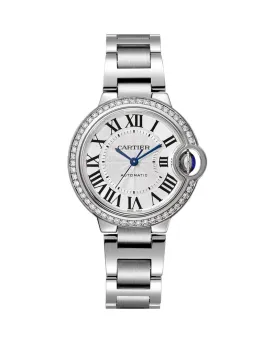 BALLON BLEU DE CARTIER, 33 MM, STEEL, DIAMONDS