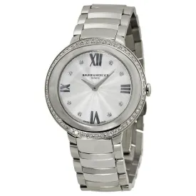 Baume and Mercier Promesse Silver Dial Stainless Steel Ladies Watch 10199