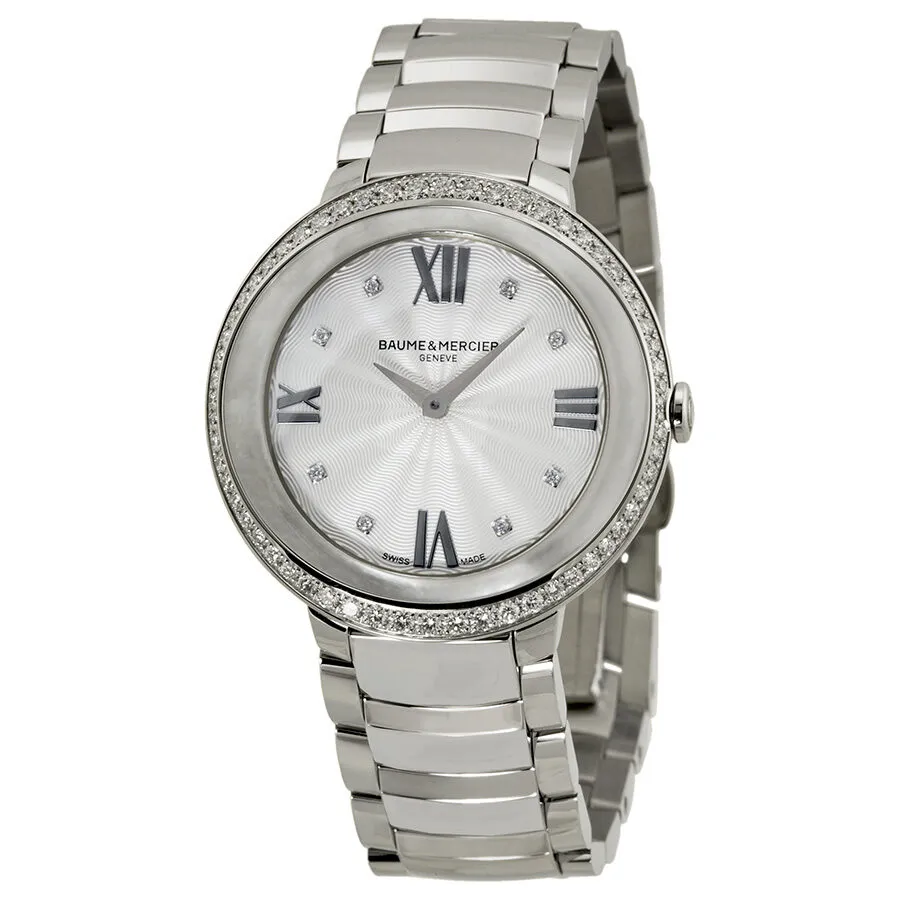 Baume and Mercier Promesse Silver Dial Stainless Steel Ladies Watch 10199