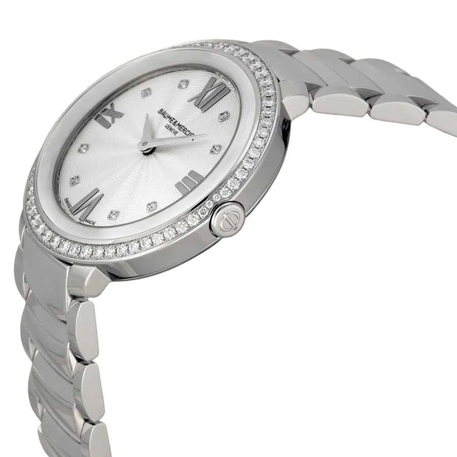 Baume and Mercier Promesse Silver Dial Stainless Steel Ladies Watch 10199