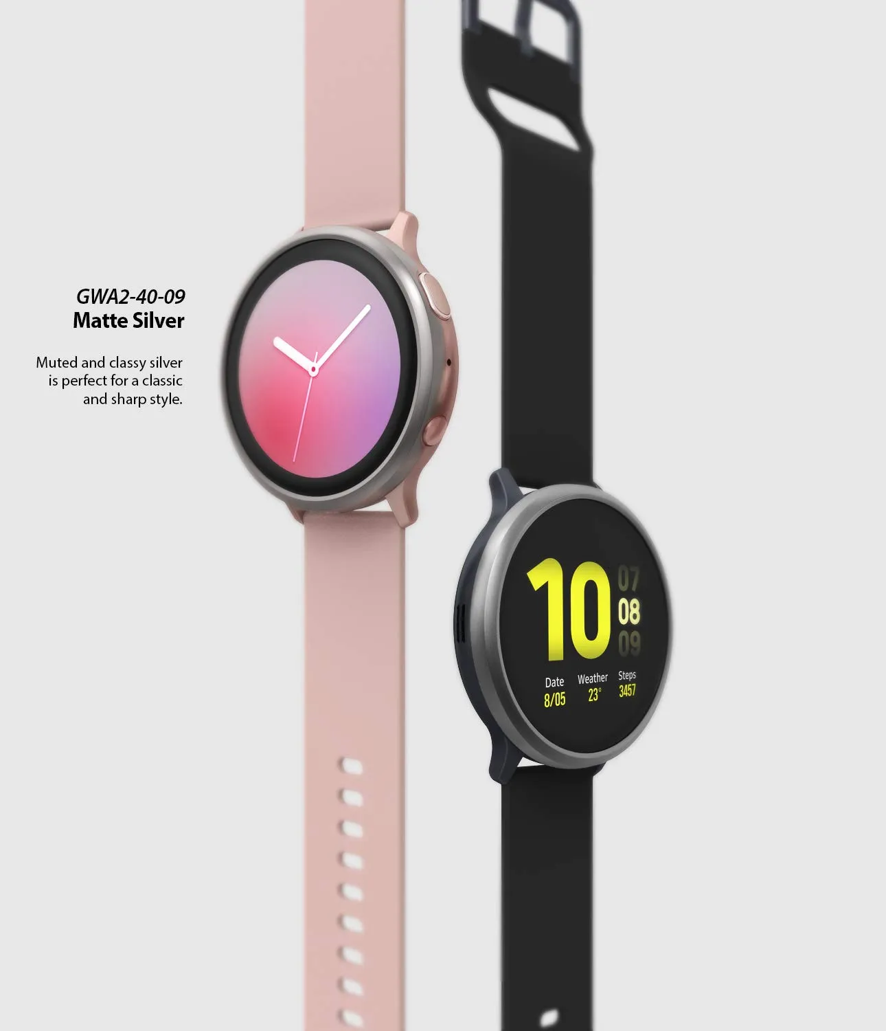 Bezel Styling Cover for Galaxy Watch Active 2 40mm (2019) - Silver (GW-A2-40-09) [Stainless Steel]