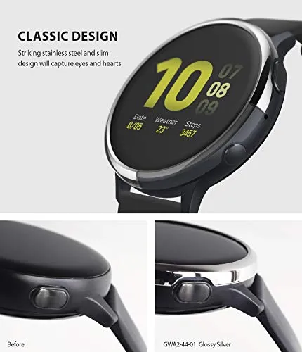 Bezel Styling Cover for Galaxy Watch Active 2 44mm (2019) - GW-A2-44-09 [Stainless Steel]