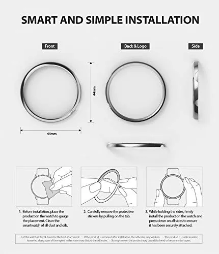 Bezel Styling Cover for Galaxy Watch Active 2 44mm (2019) - GW-A2-44-09 [Stainless Steel]