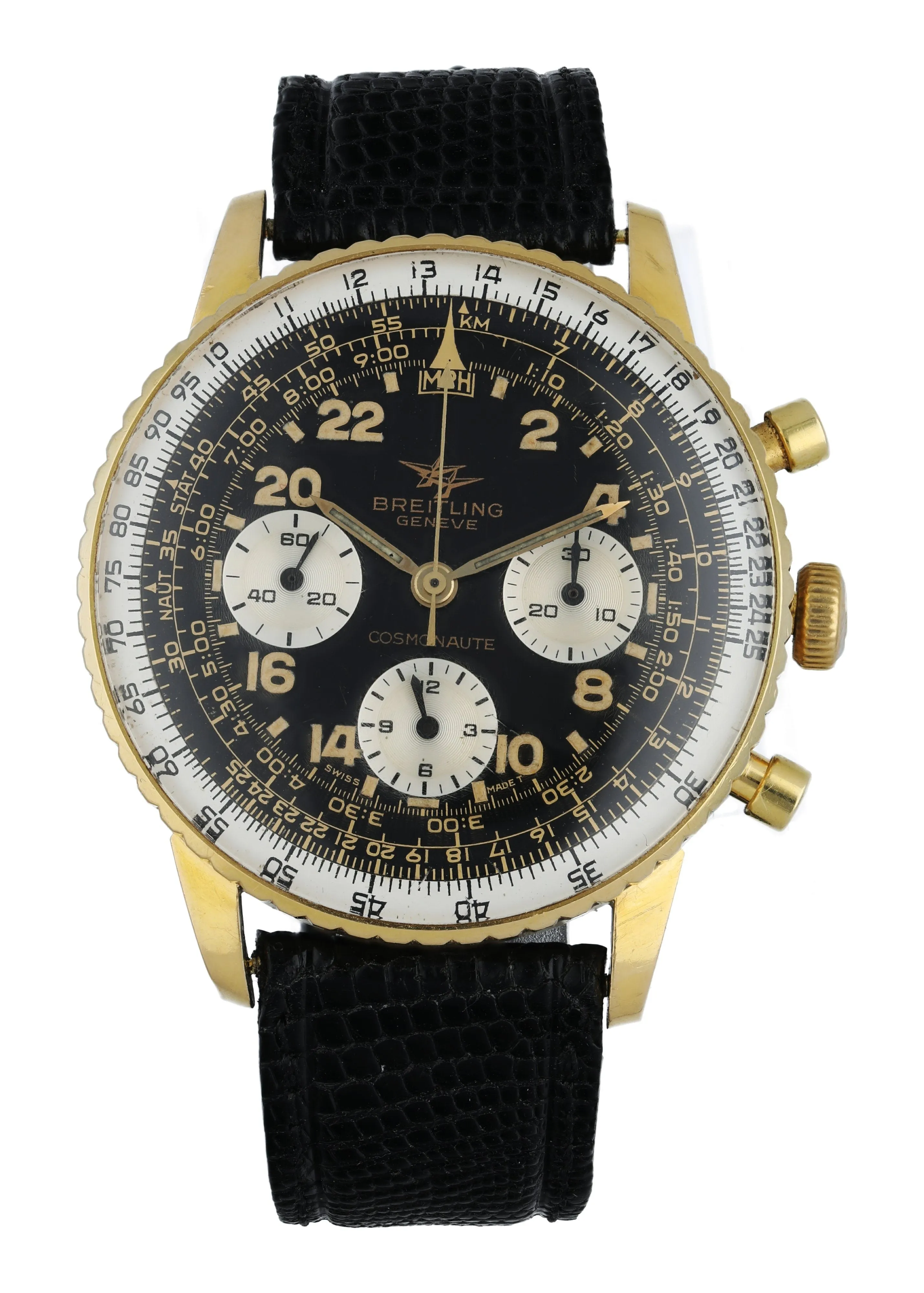 Breitling Cosmonaute Rare Yellow Gold "Joradnian Air Force " Watch