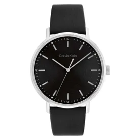 Calvin Klein Black Leather Men's Watch - 25200050