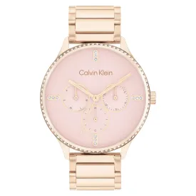 Calvin Klein Carnation Gold Steel Blush Dial Multi-function Women's Watch - 25200370