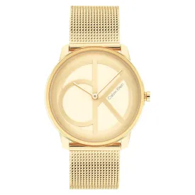 Calvin Klein Gold Mesh Light Champagne Dial Unisex Watch - 25200034