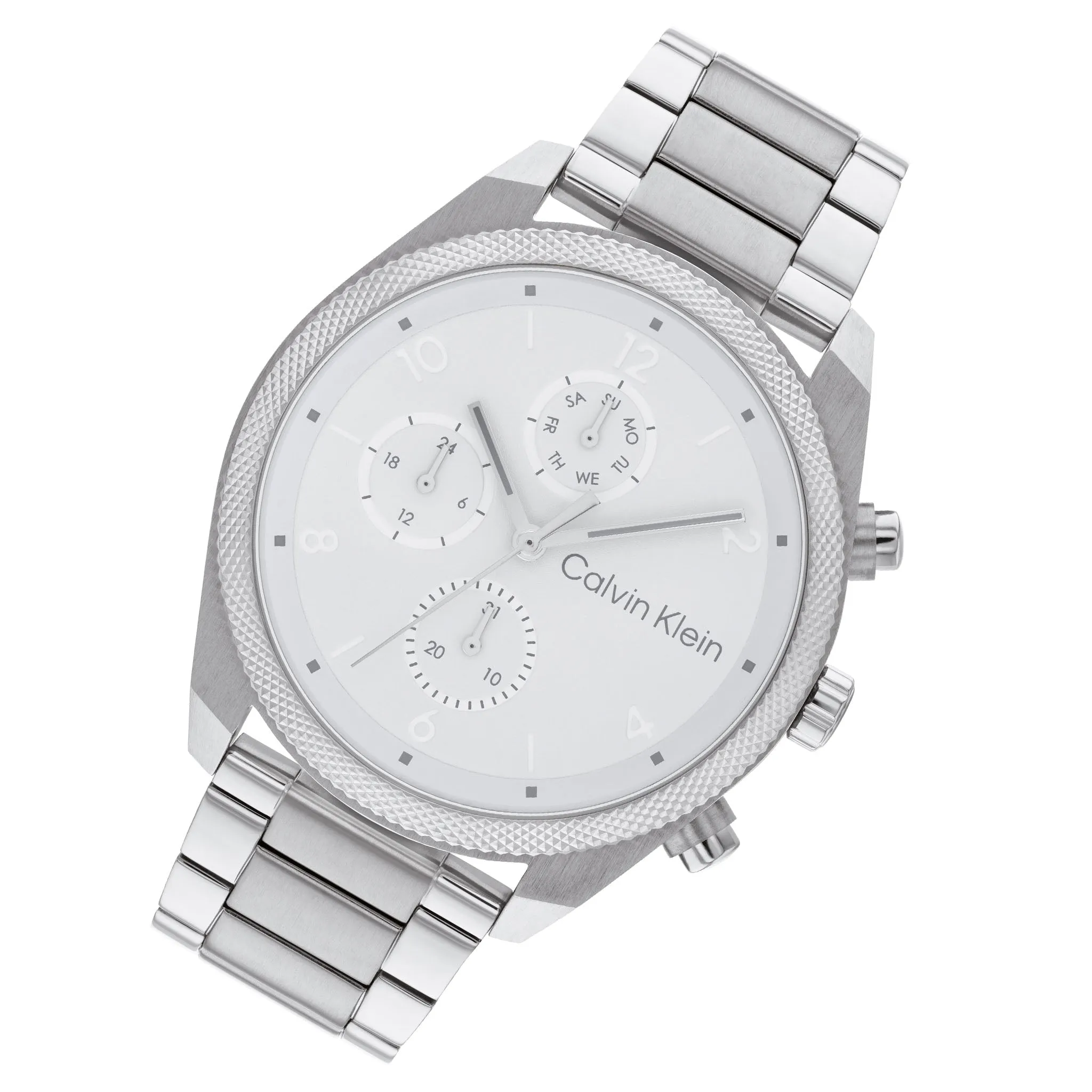 Calvin Klein Stainless Steel Silver Dial Multi-function Men's Watch - 25200356