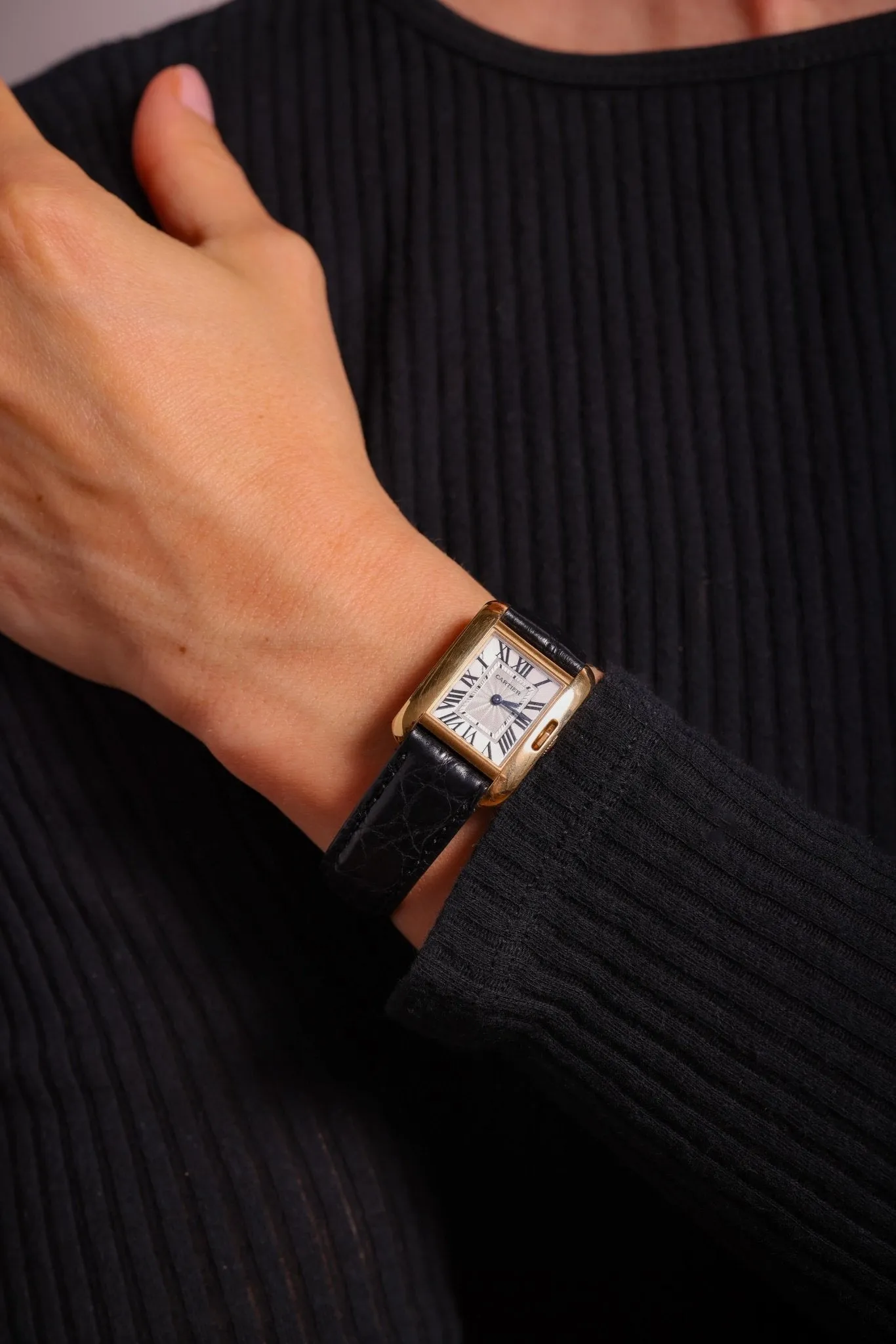 Cartier Tank Anglaise Quartz 18K Yellow Gold Watch