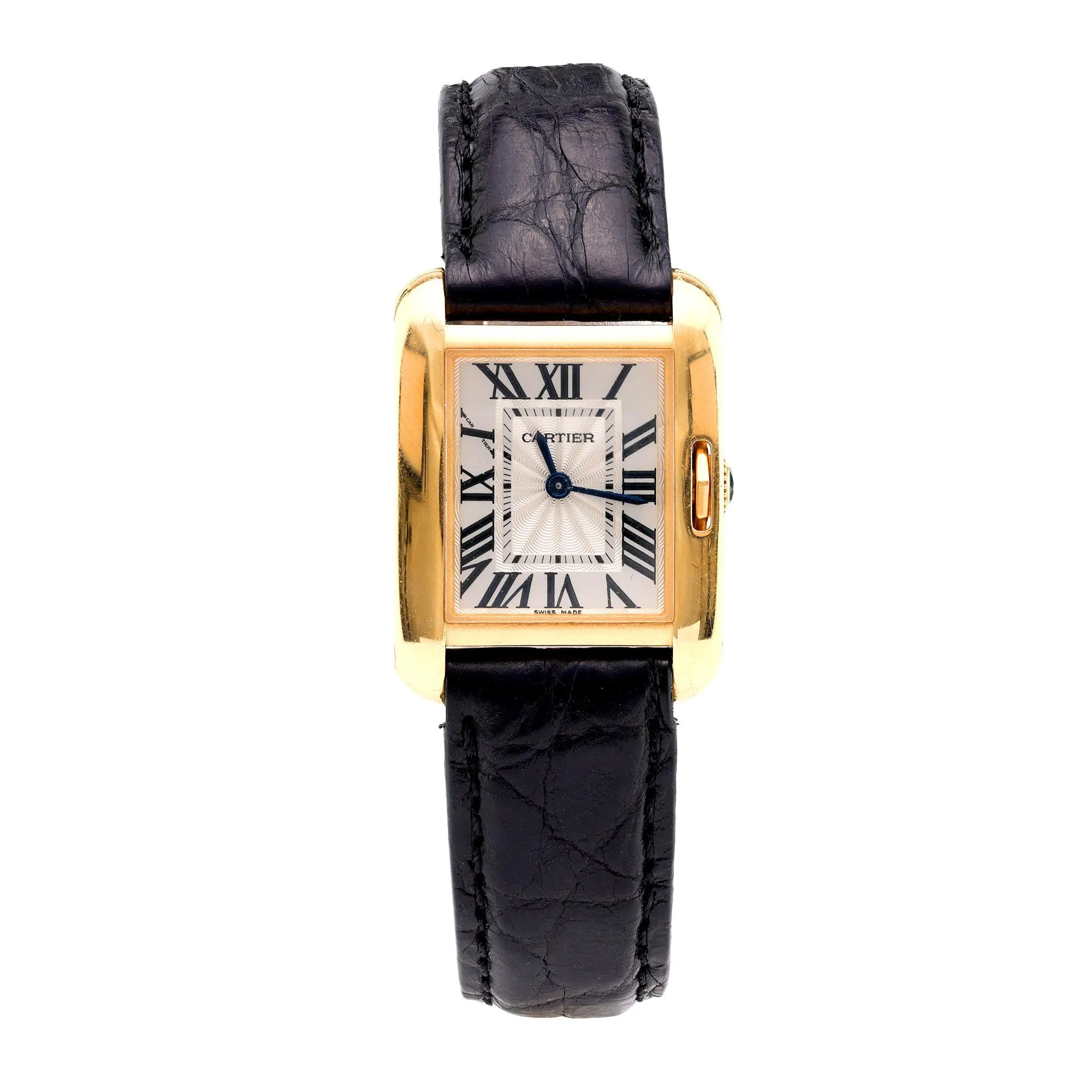 Cartier Tank Anglaise Quartz 18K Yellow Gold Watch