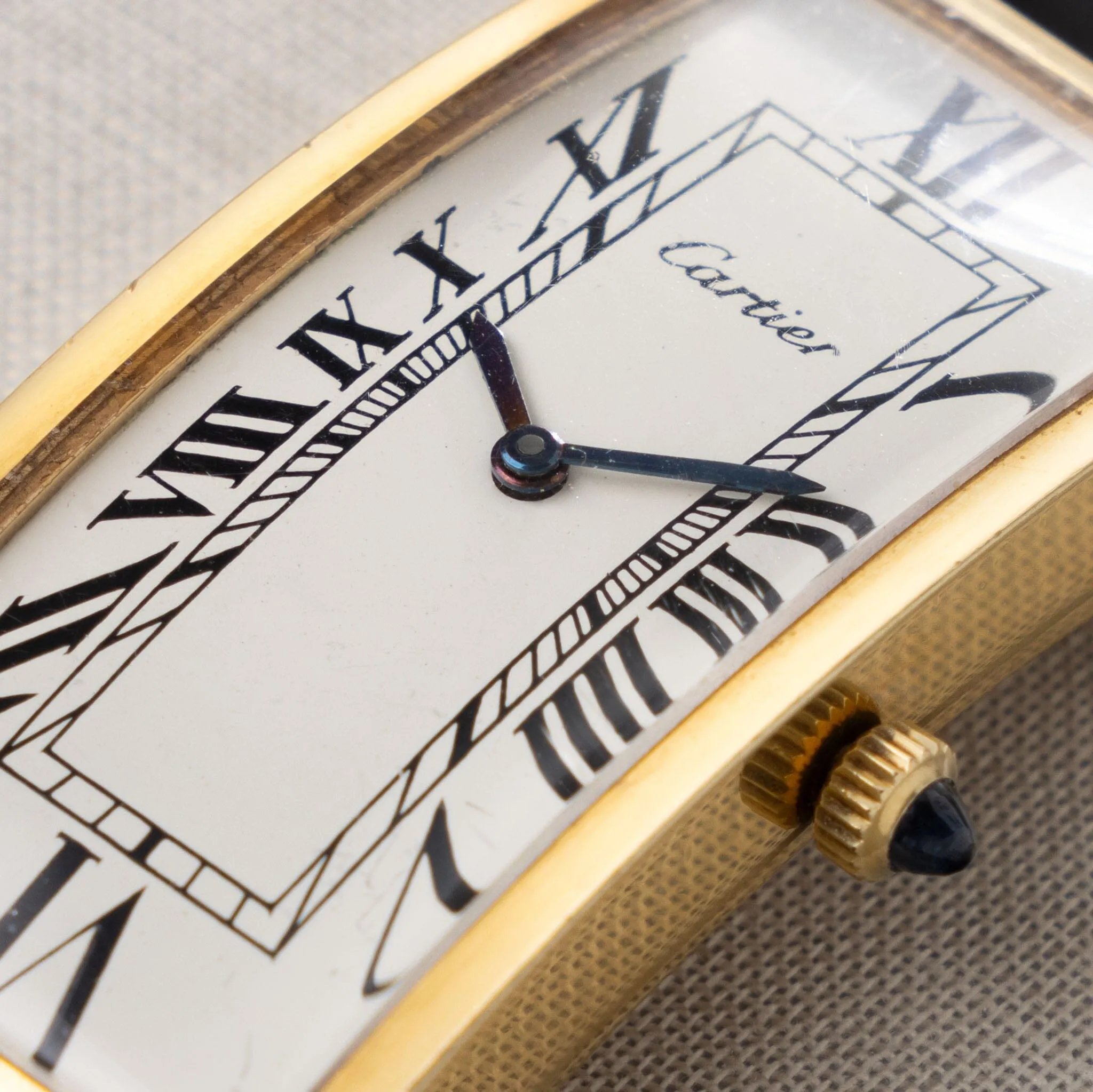 Cartier Tank Rectangular Cintrée New York Gold Plated Ref 21612