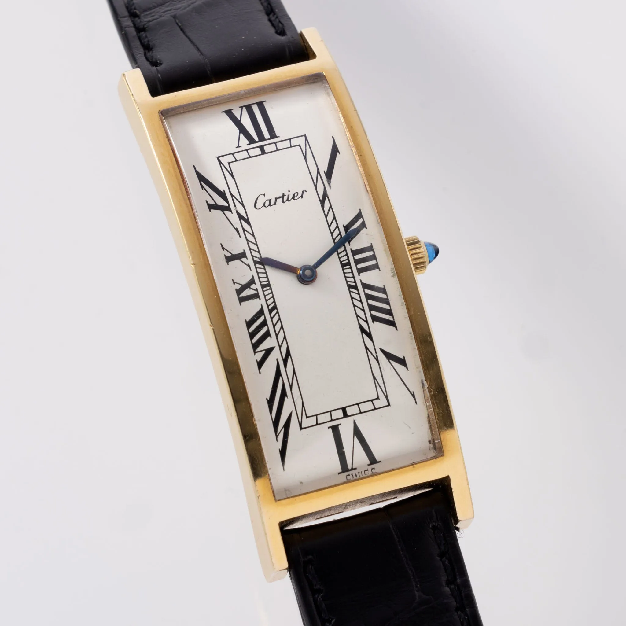 Cartier Tank Rectangular Cintrée New York Gold Plated Ref 21612