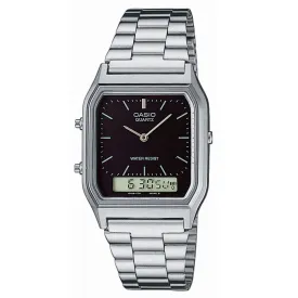 Casio Classic Silver Steel Analogue-Digital Unisex Watch - AQ230A-1D