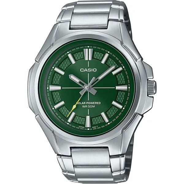 Casio Solar Powered Stainless Steel Men's Watch| MTP-RS100D-3AVDF