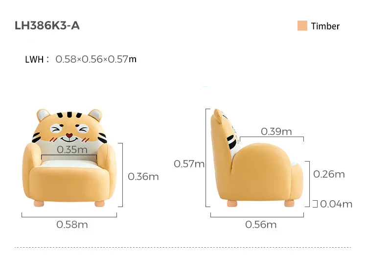 Cheeky Cartoon Animal Friends Sofa