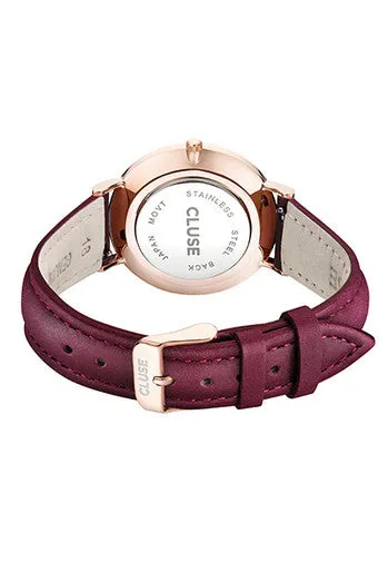 Cluse La BohíÂme Rose Gold White/Marsala Watch