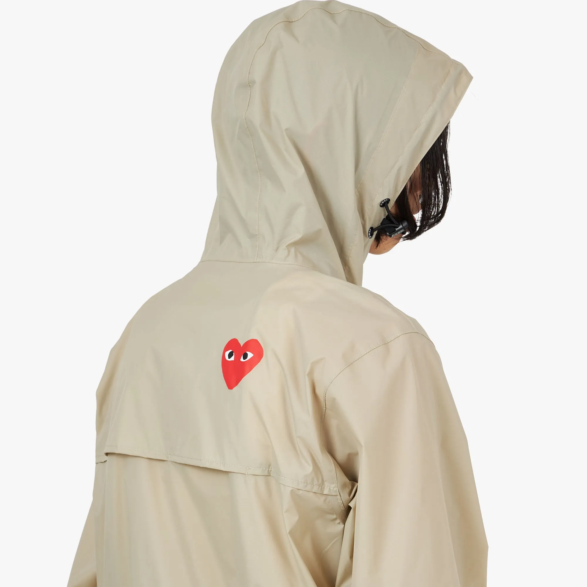 COMME des GARÇONS  PLAY x K-Way Half Zip Jacket / Beige