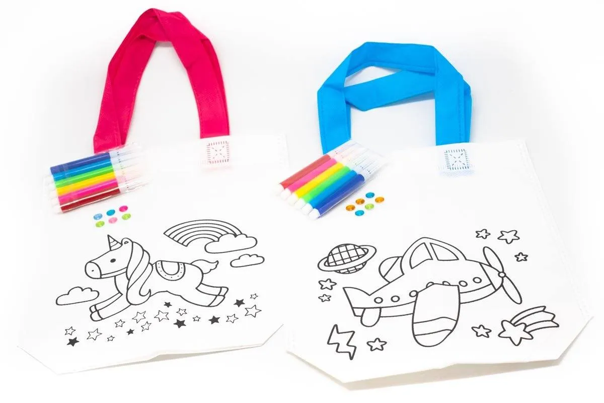 DIY Colouring Non Woven Bag Set - Cartoon Design