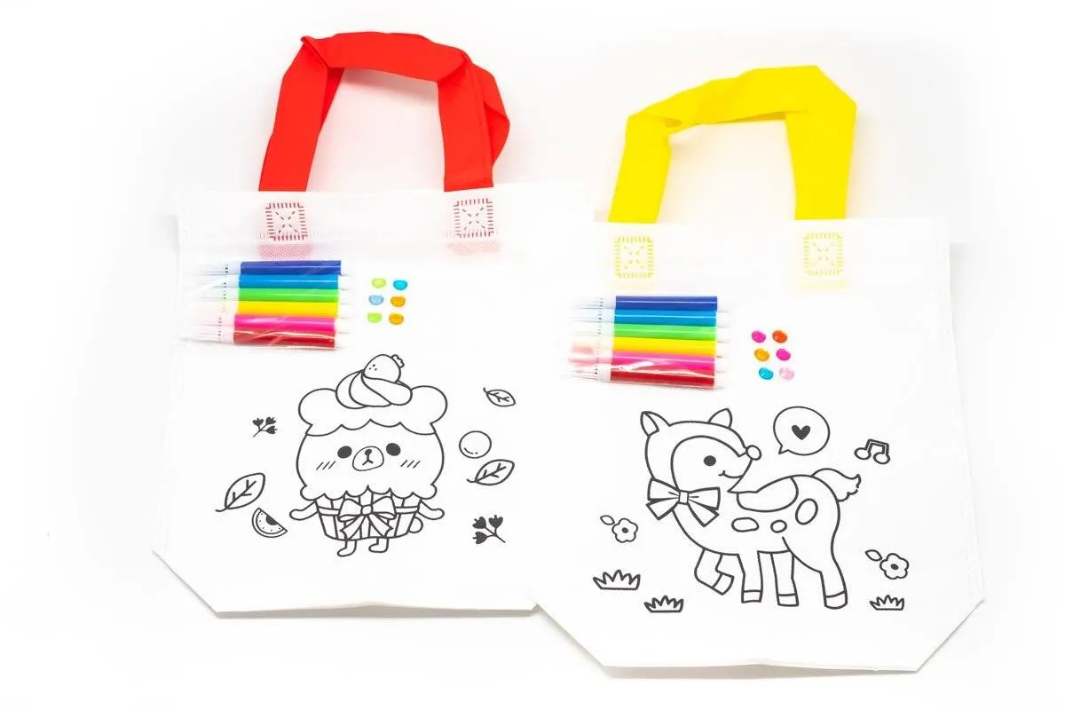 DIY Colouring Non Woven Bag Set - Cartoon Design